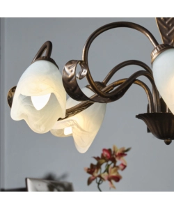 LAMPADARIO 5 LUCI ONLI "SONIA" BRONZO E14